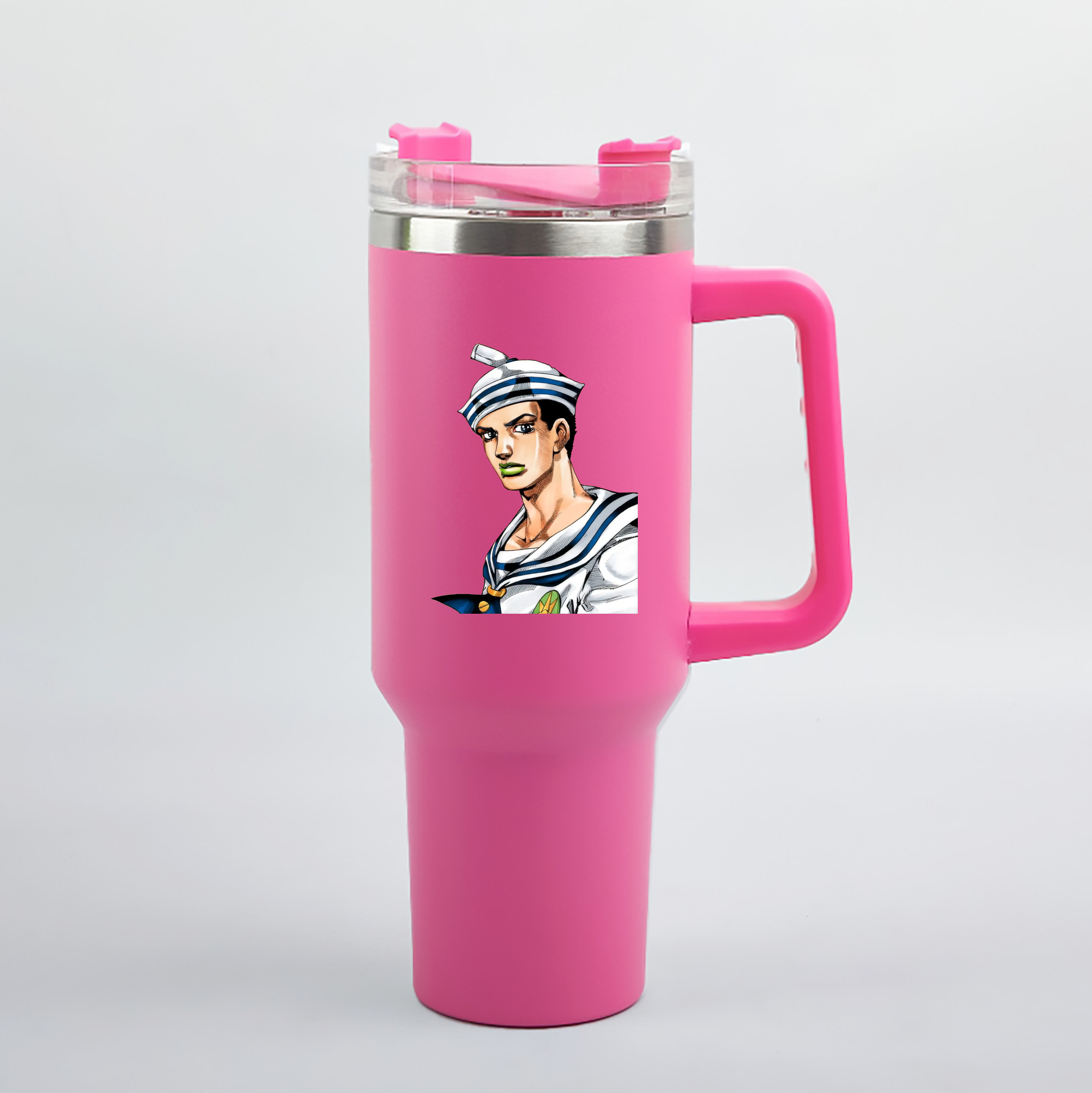 （画像用） ジョジョの奇妙な冒険 東方定助 JoJo's Bizarre Adventure Higashikata Josuke 1200mL車用タンブラー（カラープリント）